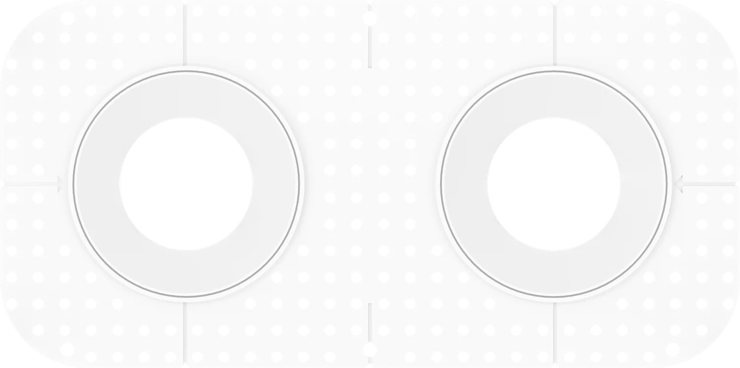 4 Inch Round Double Head Trimless Kit