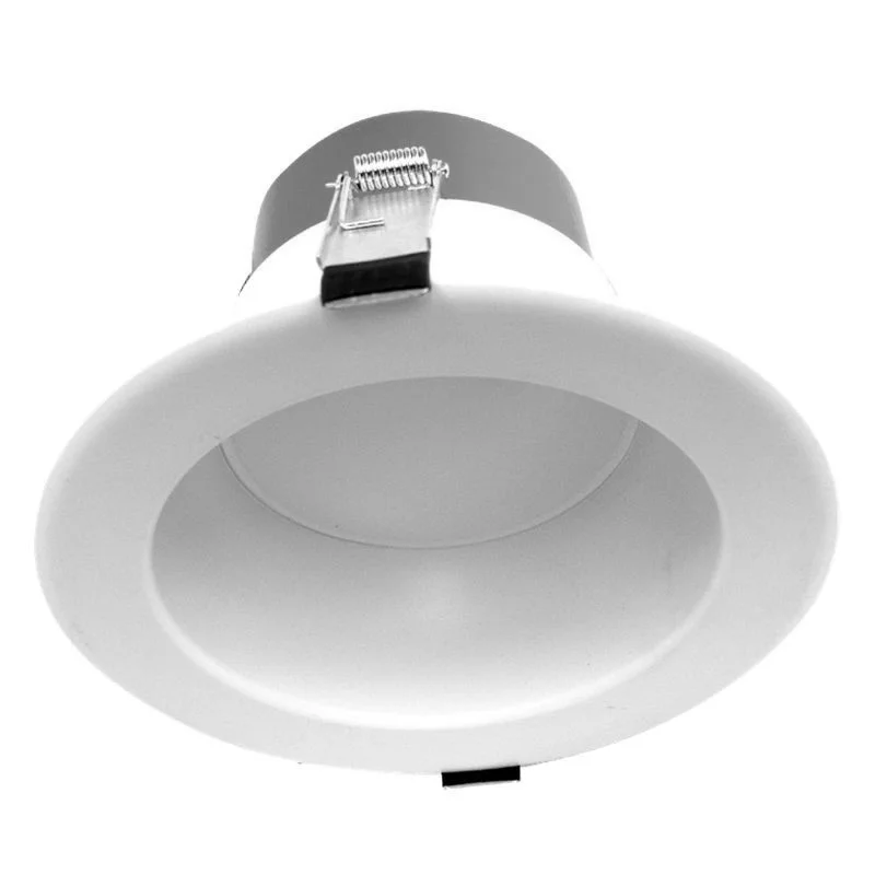 4-Inch Round LED Downlight Residential Lighting, White Powder Coat Finish