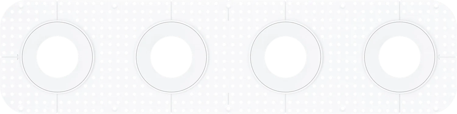 4 Inch Round Quadruple Head Trimless Kit