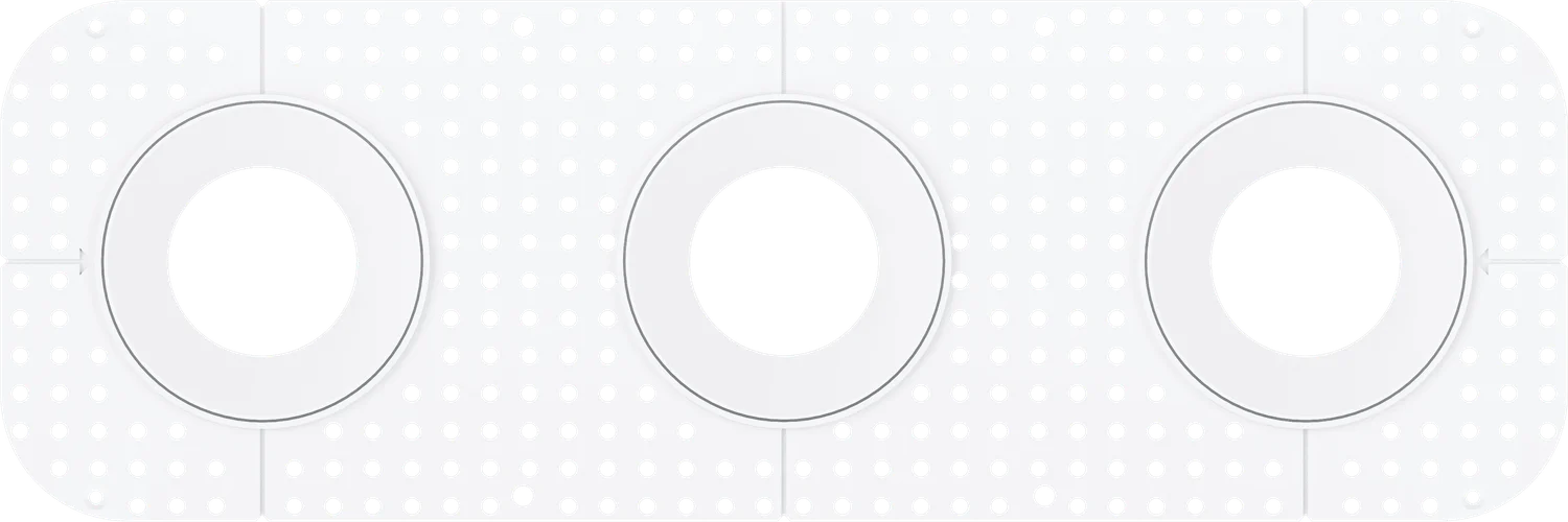 4 Inch Round Triple Head Trimless Kit