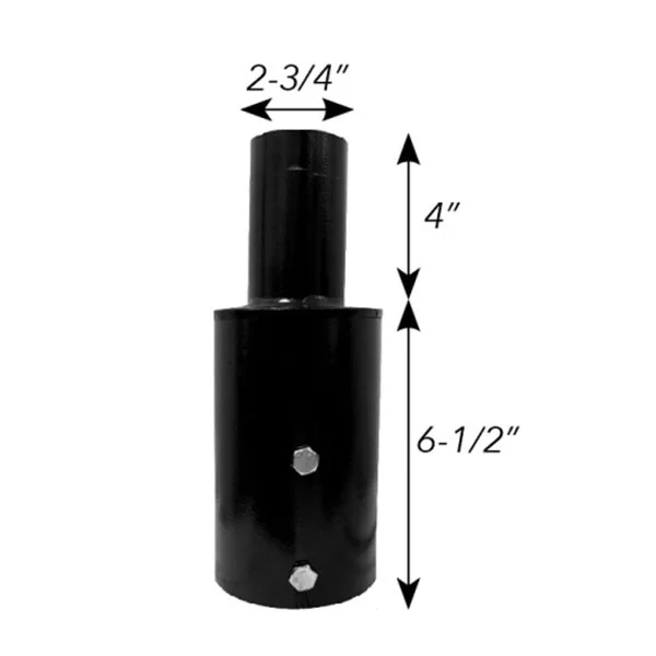 4-Inch Tenon Adapter, Round Pole, Bronze - view 2