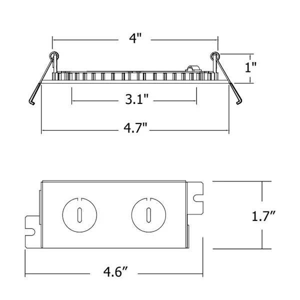 4-Inch Ultra-Thin LED 12 W Downlight - view 2
