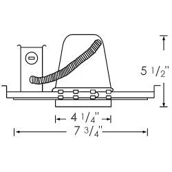4-Inch Universal Line Voltage Airtight Frame-In Recessed Housing - view 2