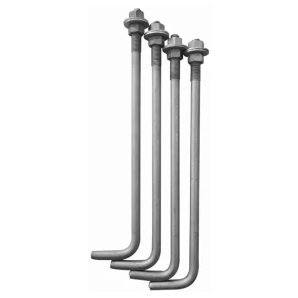 4-Piece Anchor Bolt Kit with Positioning Plate for 10–25 ft Poles