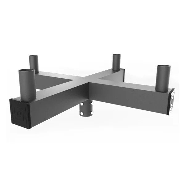 4” Quad Vertical Round Pole Tenon Base, Large