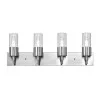 4 x 13 W GU24 CFL Bulb Vanity Light, Satin Nickel