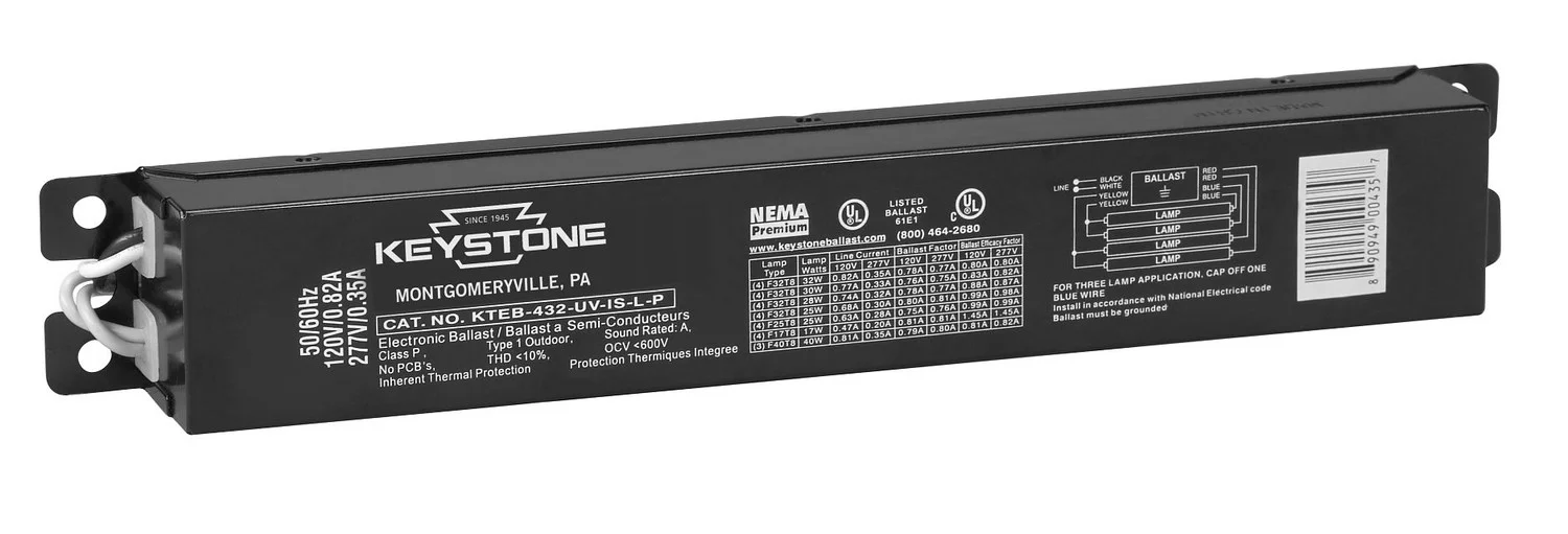 4 x F32T8,.77 Ballast Factor, 120-277V