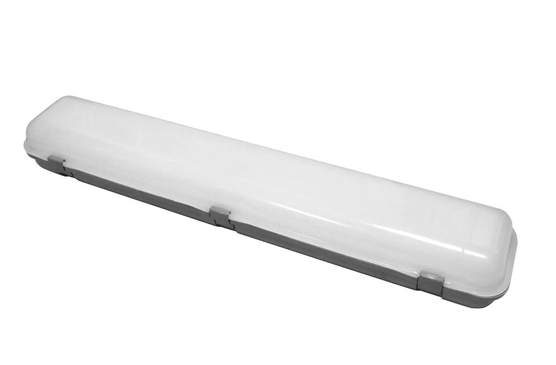4120 Series LED Vapor Tight Linear Fixture, 20W, 4000K, 2000lm, Microwave Sensor, White
