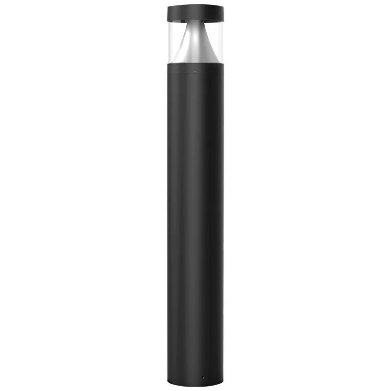 42-Inch Round Flat Top Bollard, Cone Clear Lens, 12W-22W Power & CCT Adjustable