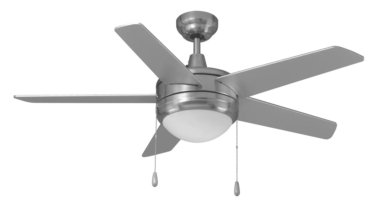 44-Inch Sweep Mirage II, 5-Blade Ceiling Fan with E26 LED Light Kit