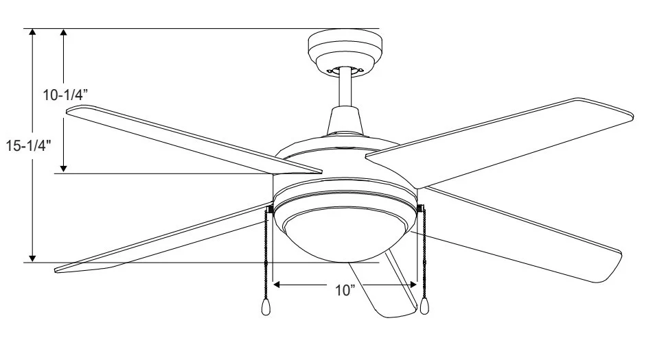 44-Inch Sweep Mirage II, 5-Blade Ceiling Fan with E26 LED Light Kit - view 2