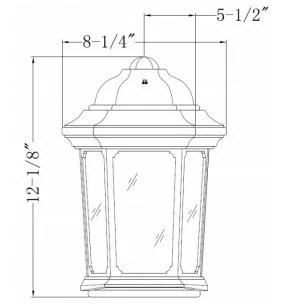 4401 Series 8-Inch 15 W LED Outdoor Wall Lantern - view 2
