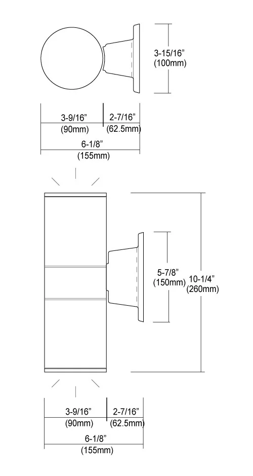 4424 Series 3-Inch LED Architectural Cylinder Up & Downlight - view 2