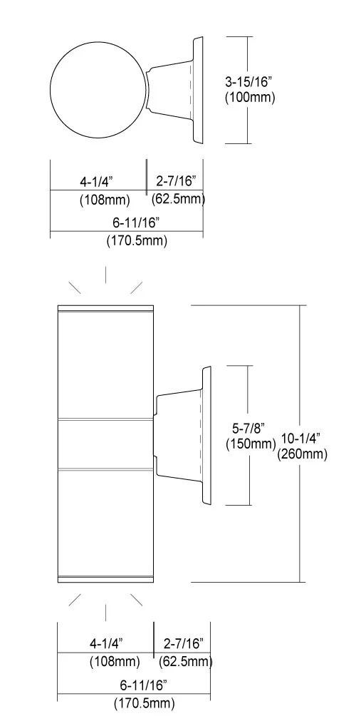 4426 4-Inch Series LED Architectural Cylinder Up & Downlight - view 2