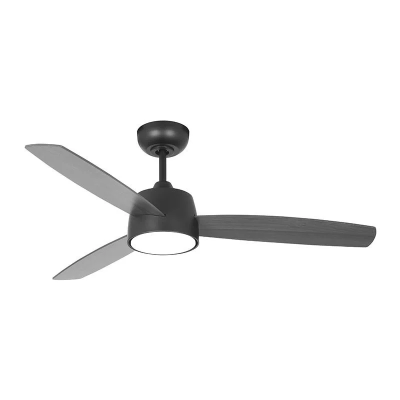 46in DC 3-BLADE DAMP-LOC Ceiling Fan And Light 5CCT 22W Remote BK/ROSEWOOD Blades