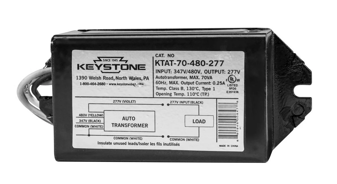 480V Stepdown Transformer, 347V / 480V to 277V, Max 70VA
