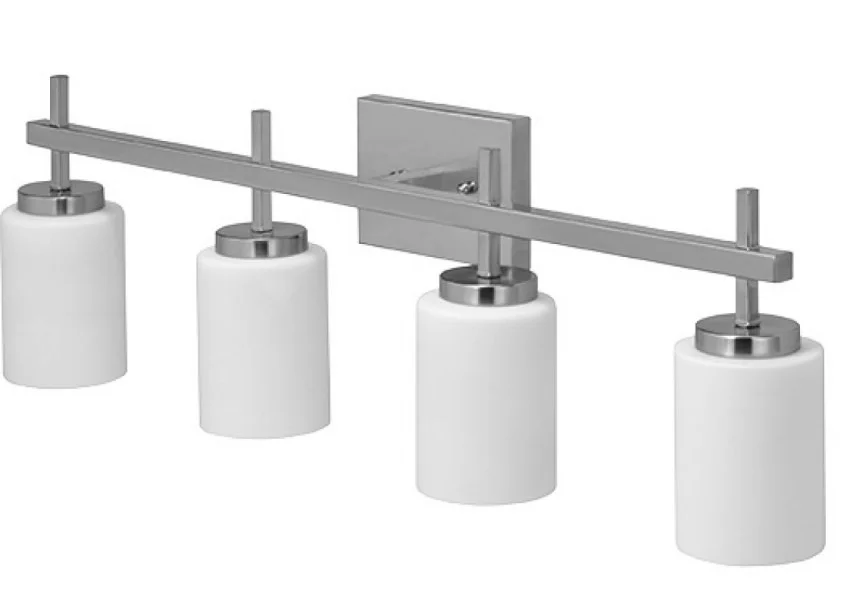 4908 A19 LED Vanity Light, Brushed Nickel, 4-Light