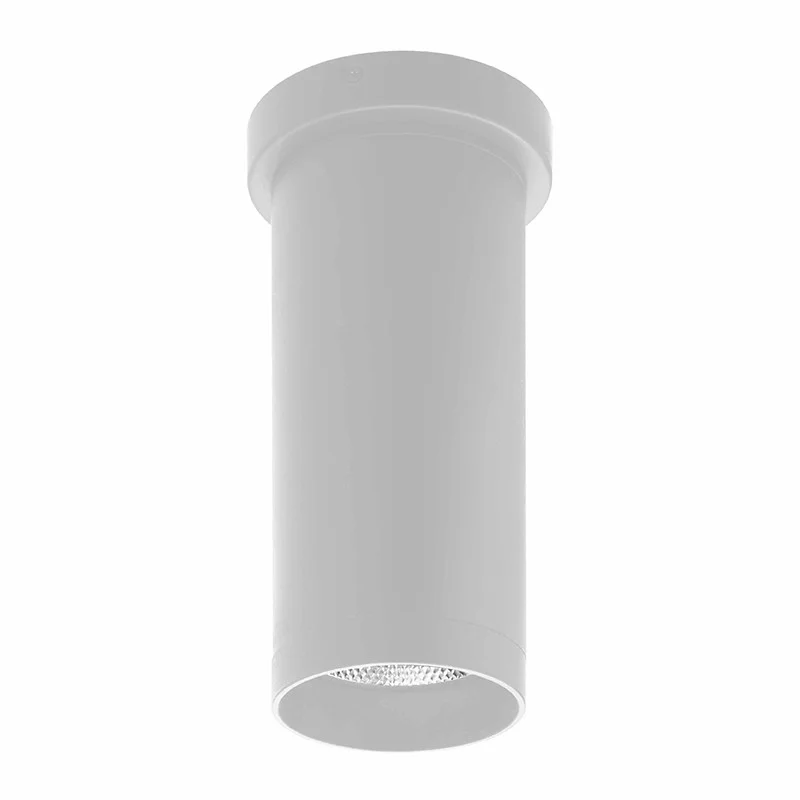 4" Ceiling Mount Cylinder, 9/12/15W, 3/4/5K, TRIAC & 0-10V Dimming, Black, C & F Lenses Incl