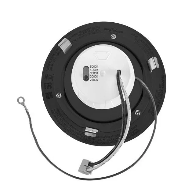4" Circular LED Residential Retrofit Gimbal | Black Trim | 8W | Color Select 2700 / 3000 / 3500 / 40...