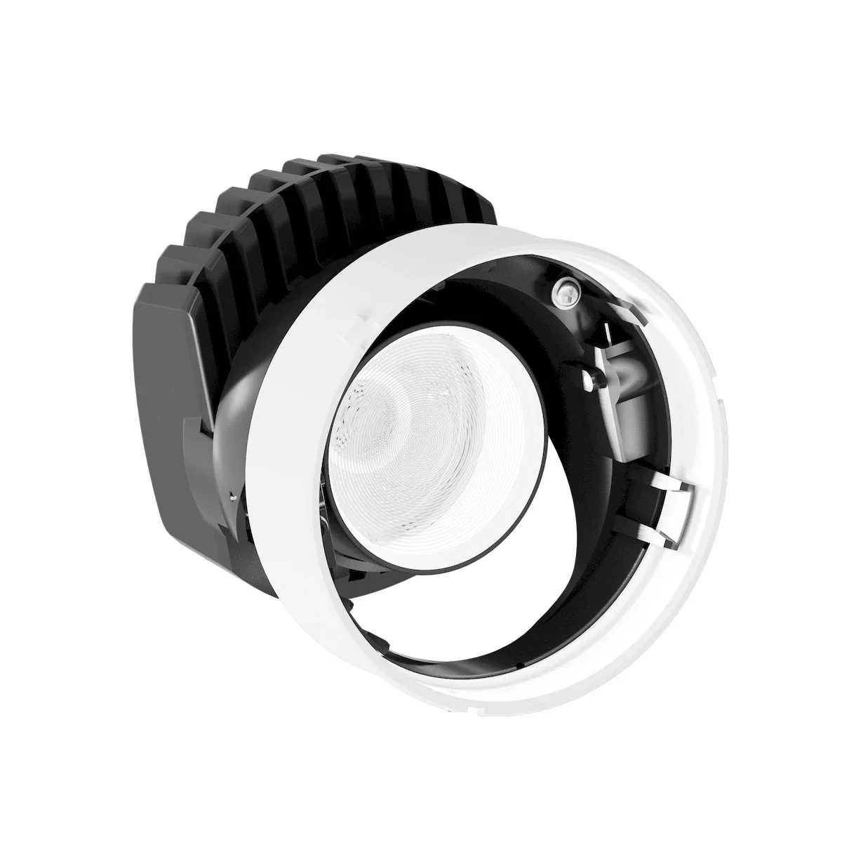 4" DMX RGB + Tunable CCT Downlight, Round Trim LED Kit, White - view 2