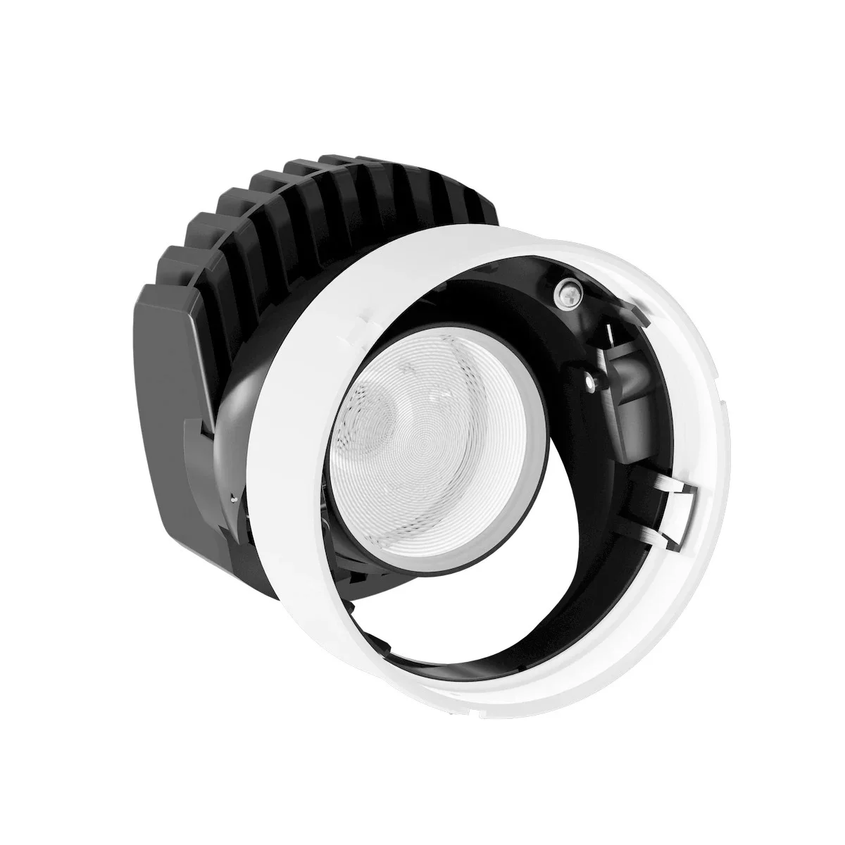 4" DMX RGB + Tunable CCT Downlight, Round Trim LED Kit, White