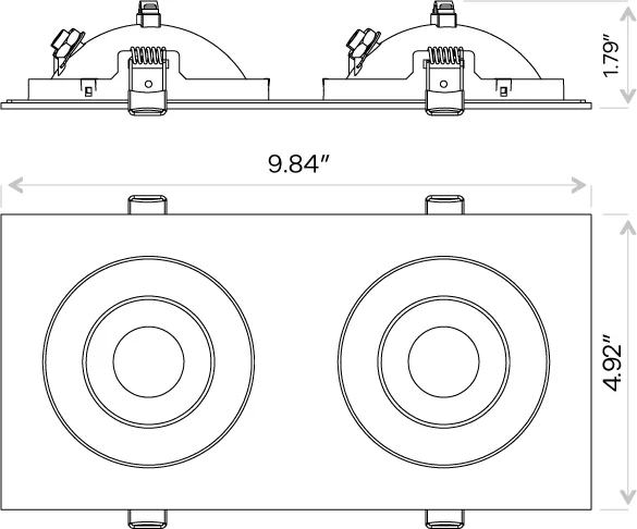 4" Double Head Multiple Floating Gimbal White - view 3
