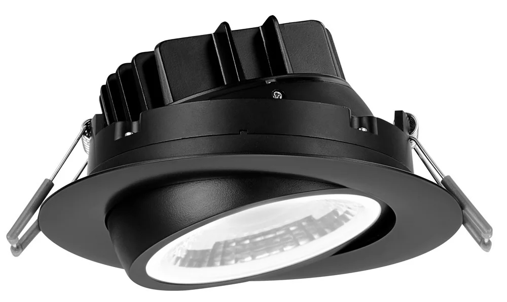4" Eyeball Round Recessed Gimbal LED, 11.4W, Adjustable Beam, Triac Dimmable, Multiple CCT, IP54