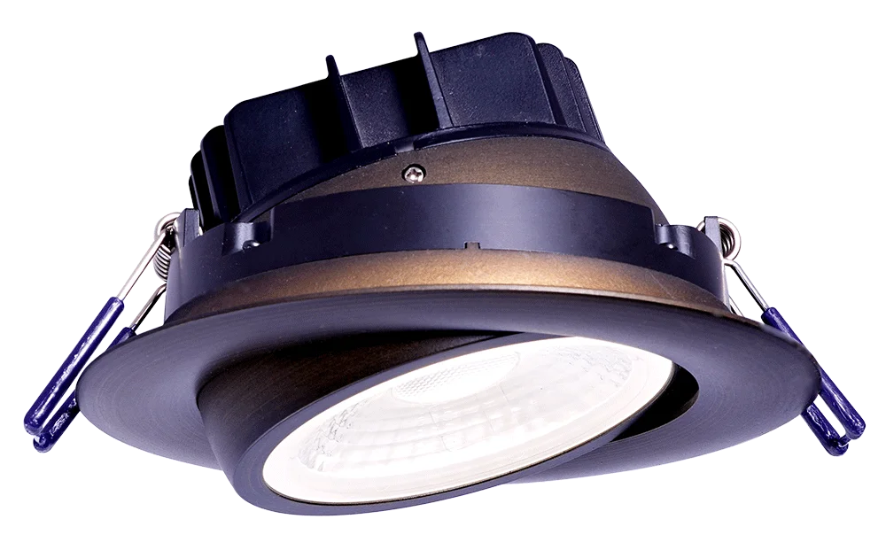 4" Eyeball Round Recessed Gimbal LED High Output, Oil Rubbed Bronze, Adjustable, Air-Tight, 15W