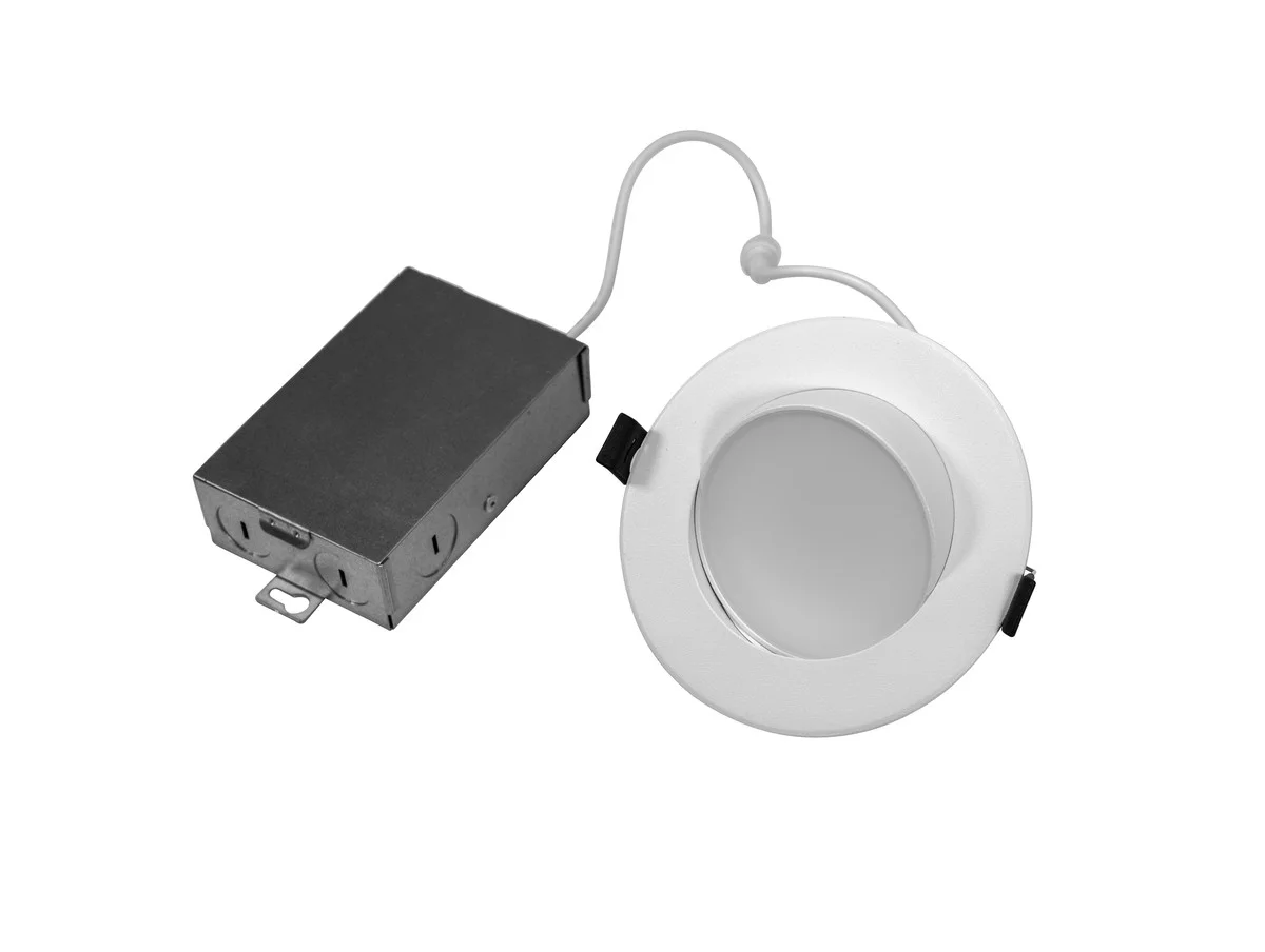 4" LED Canless Slim Fit Gimbal Downlight, Adjustable, CCT Selectable - view 3