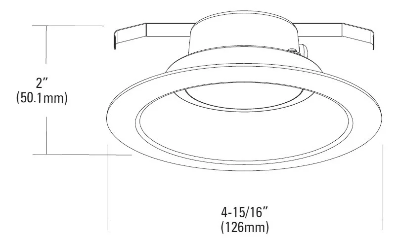4" LED Recessed Reflector Trim, White, 90 CRI, 4000K - view 2