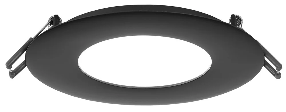 4" Round 24V Input Super Thin LED, 2nd Gen, 3000K, Black Trim, Type IC, Wet & Air-Tight