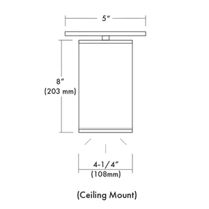 4" LED Cylinder, Ceiling Mount, 13W, 80 CRI, 3000K, LED DoB, TRIAC/ELV Dimming - view 2