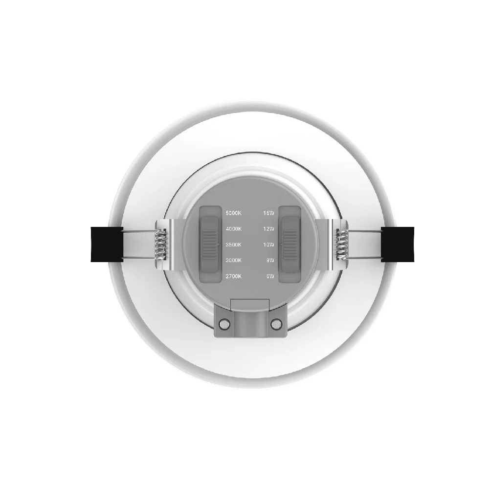 4" Round Commercial 5 CCT & 5 Wattage Selectable, White Trims Silver Reflector - view 3