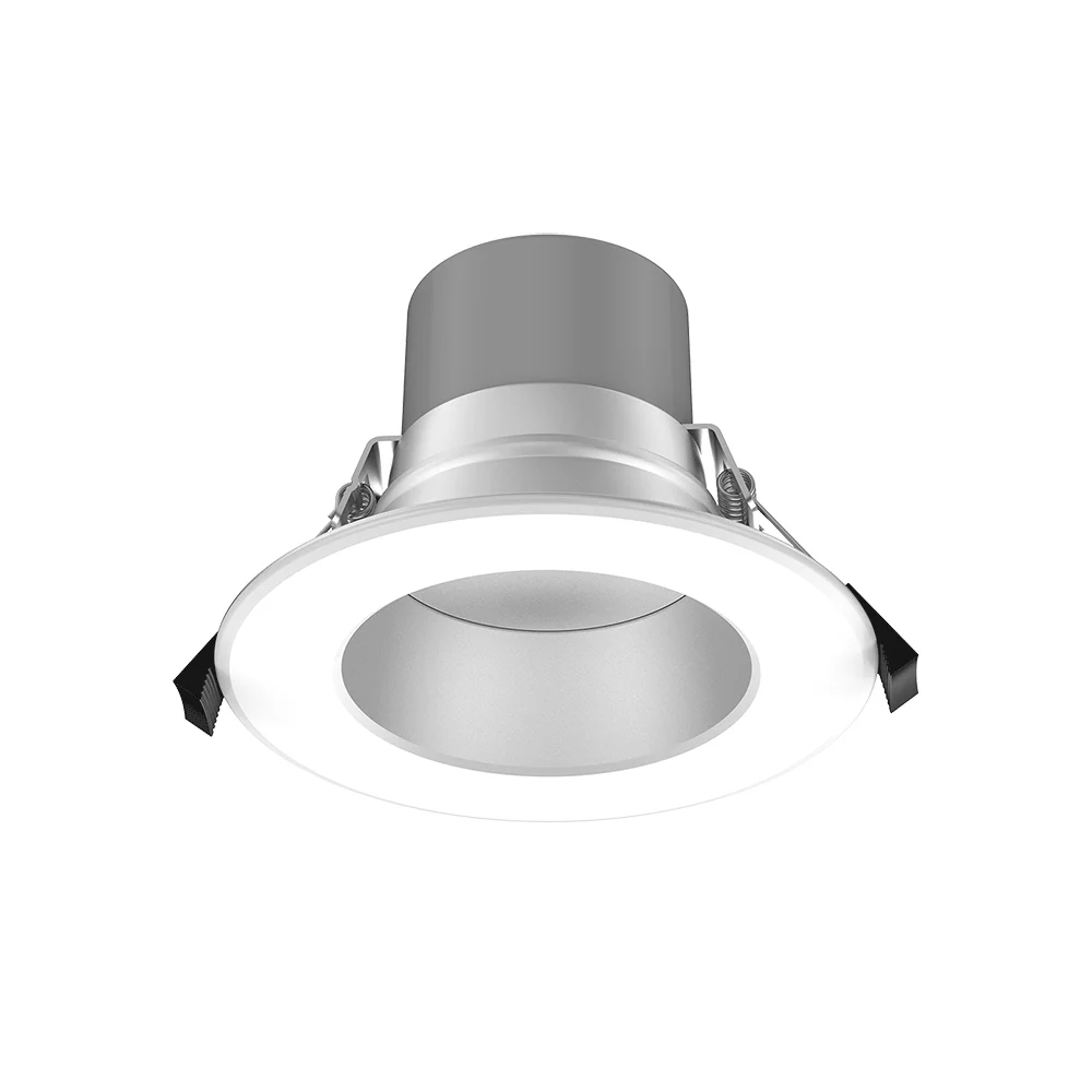 4" Round Commercial 5 CCT & 5 Wattage Selectable, White Trims Silver Reflector - view 4