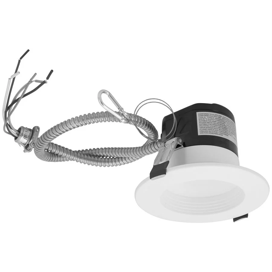 4" Round Commercial Recessed Downlight, 9W/13W/18W Wattage and CCT Selectable, 90 CRI, 0-10V Dimmabl...