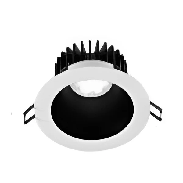 4" Round Deep Regressed LED, 2700K, White Reflector, White Trim