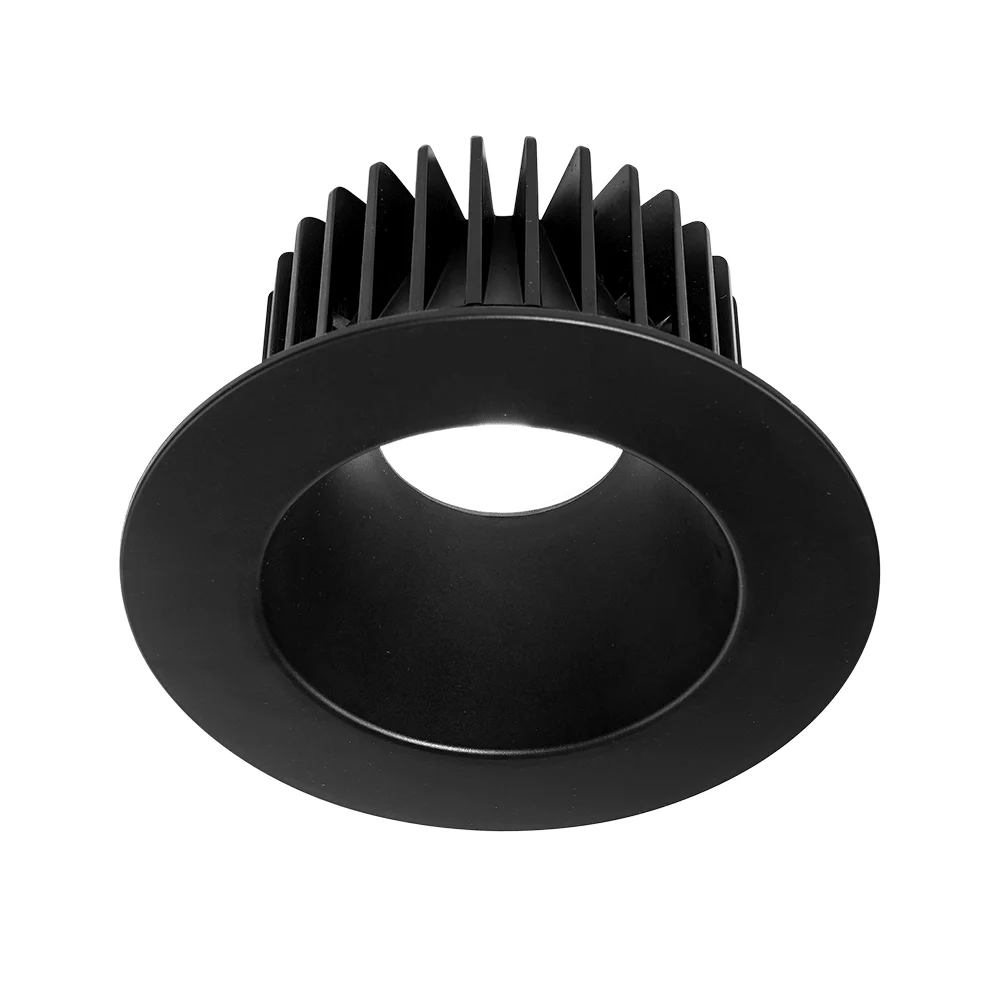 Lotus LED Lights 4" Round Polycarbonate Trim, Black