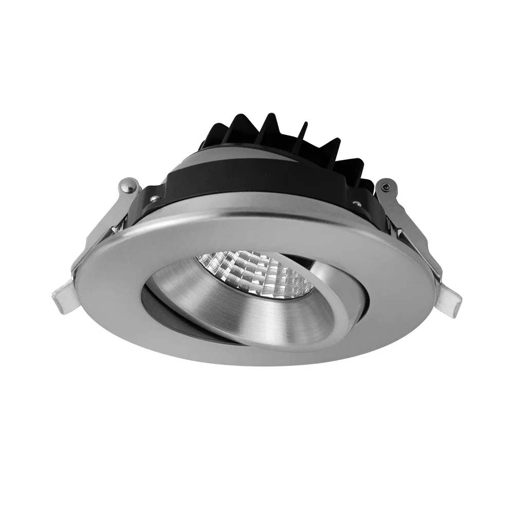 4" Round Recessed Gimbal LED Fixture, 5CCT Selectable, Brushed Nickel