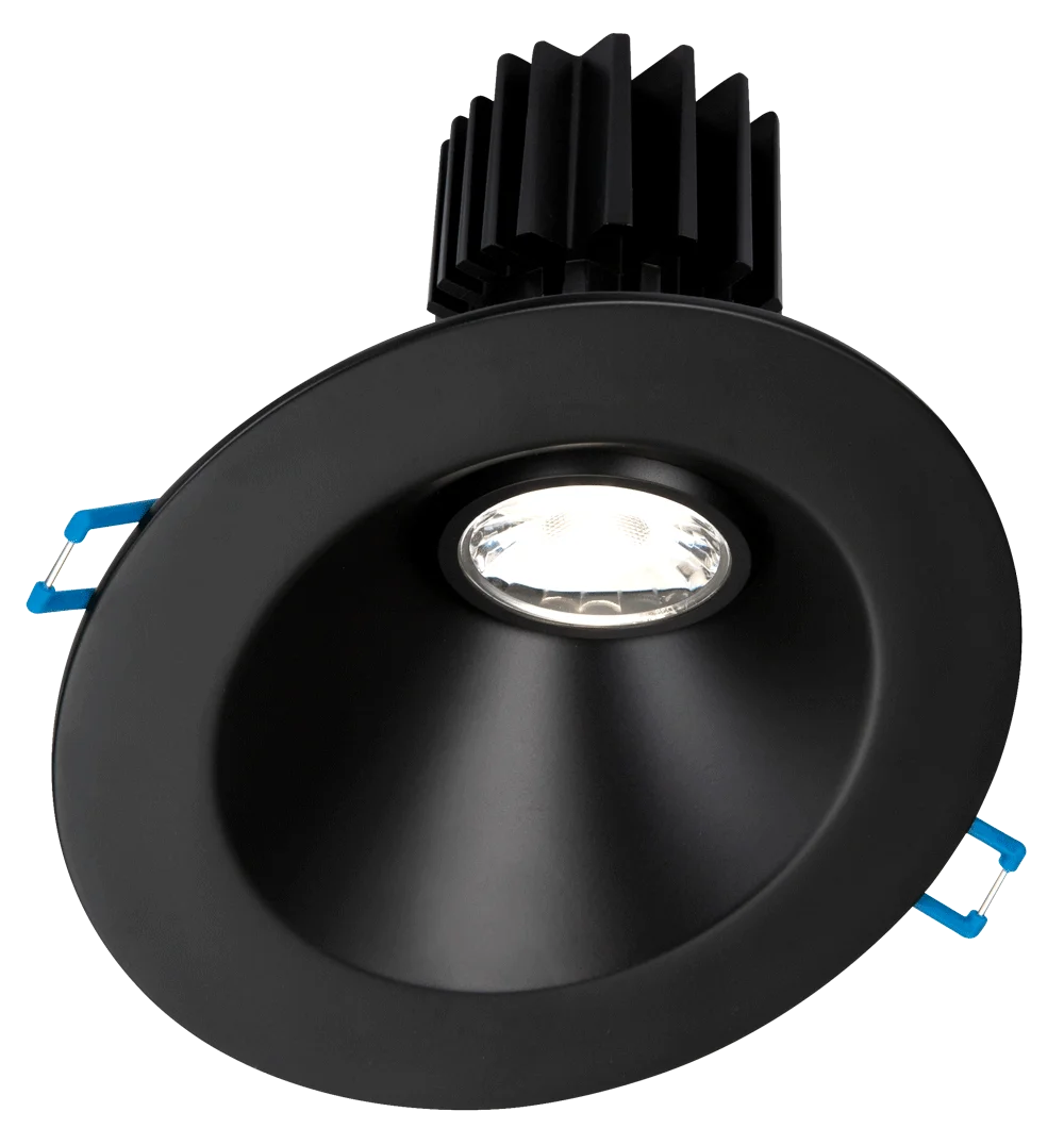 4" Round Sloped Regressed Gimbal LED High Output, 11W, Black Trim, 5CCT