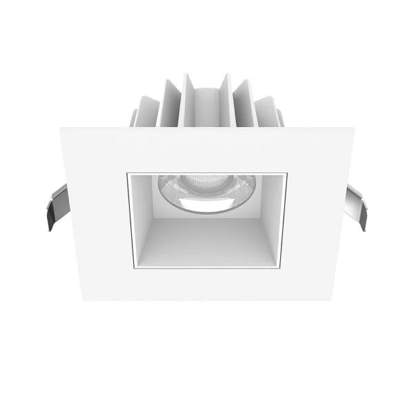 4" Square Recessed LED 15W, White Baffle Trim, 5CCT