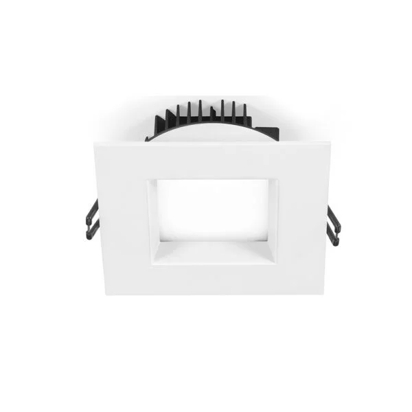 4" Square Recessed LED, 3000-1800K Dim to Warm, White Trim