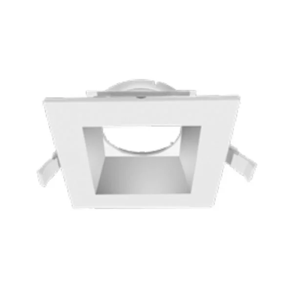 4" Square Trim with Haze Finish & White Ring