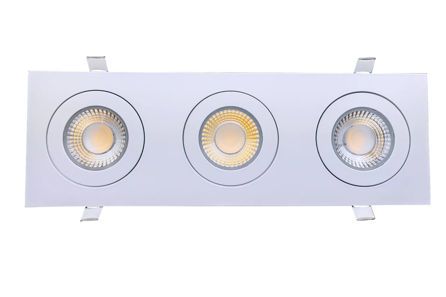 4" Triple Head Multiple Floating Gimbal White
