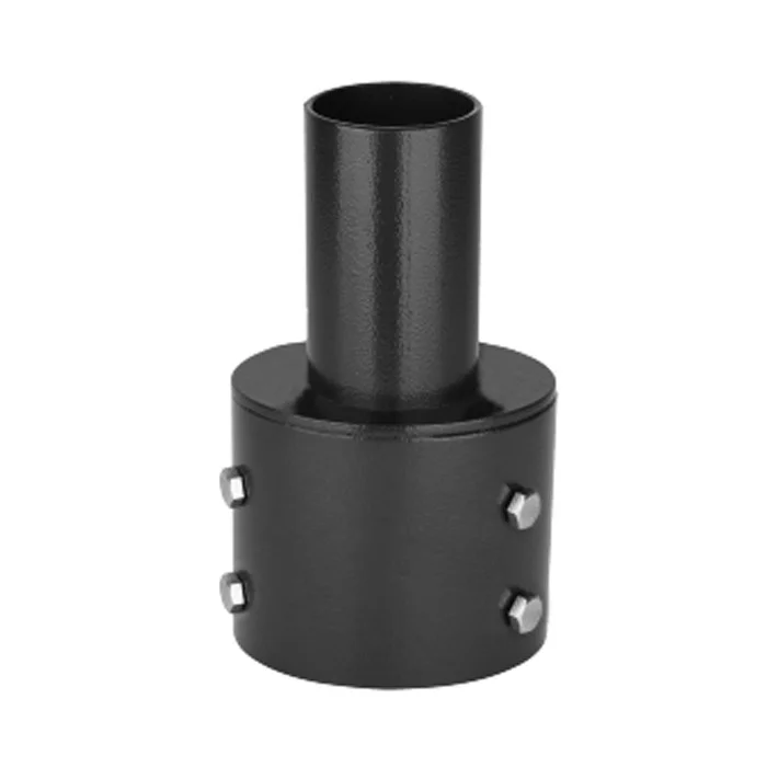 4" Vertical Round Pole Tenon Adapter, Round Pole, Bronze