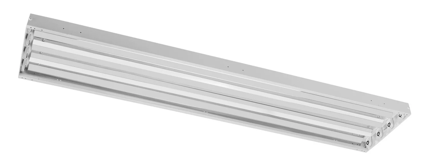 4ft 4 Lamp Highbay Fixture Pre-Wired for Single Ended DirectDrive (Type B) T8 LED tubes. With V-Hook and chain. Lamps no
