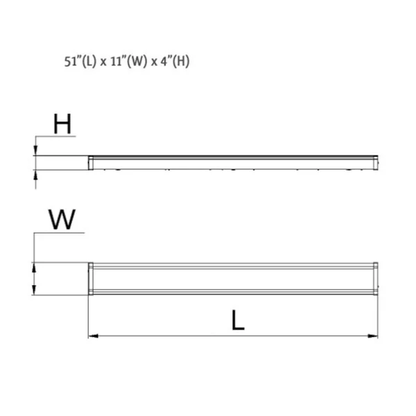 2FT LED Puff Fixture 25W HIGH-LUMEN 3000LM CR90 120-277V TRIAC And 0-10V - view 2