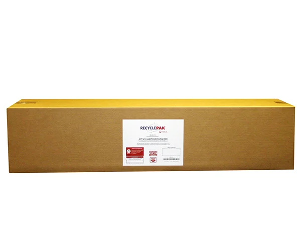 4FT UV Lamp Recycling Box, Outer Box 12"x12"x52", Inner Box 8.5"x8.5"x48"
