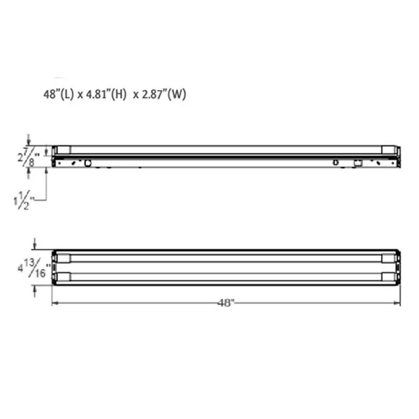 Westgate Manufacturing 4Ft. 2 Lamp LED Ready Strip Light - view 2