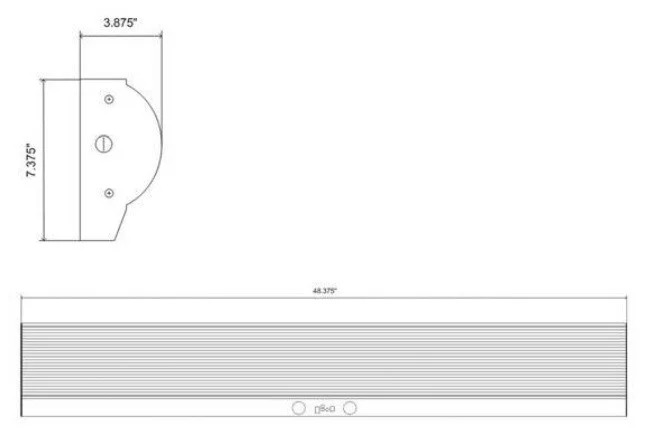 4Ft. Frosted Ultrasonic LED Stairwell Cavern Fixture, 3L or 4L - view 2