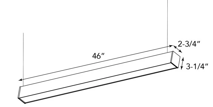 4Ft. LED Architectural Suspended Up/Down Lighting, 15W/25W - view 2